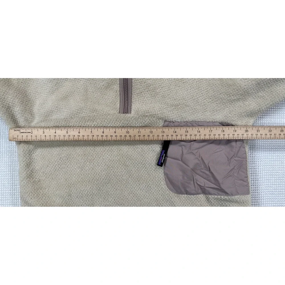 Patagonia Women's Medium Re-Tool Half Zip Pullover Fleece Jacket Natural X-Dye - Picture 3 of 7